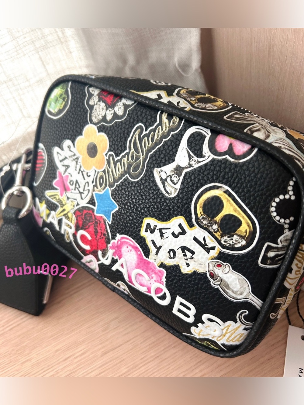 NWT🐭Marc Jacobs Sticker Bold Flash Camera Bag Crossbody Black y2k Gifts - Picture 2 of 9